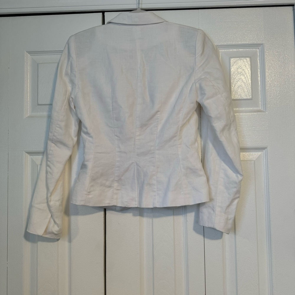 H&M White Linen and Cotton Blazer Size 4 - Picture 5 of 5